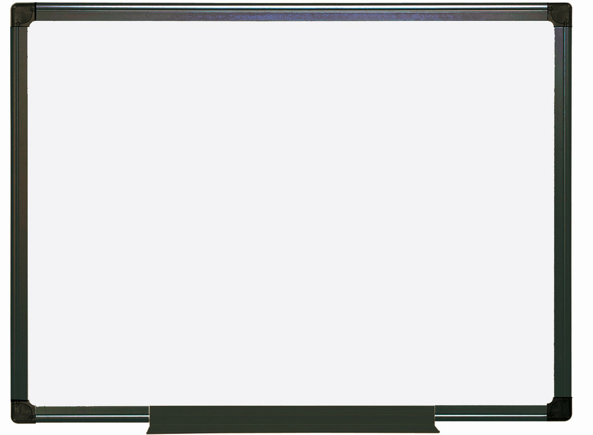 MasterVision Maya Melamine Black Framed Dry-Erase Board, 24" x 36"