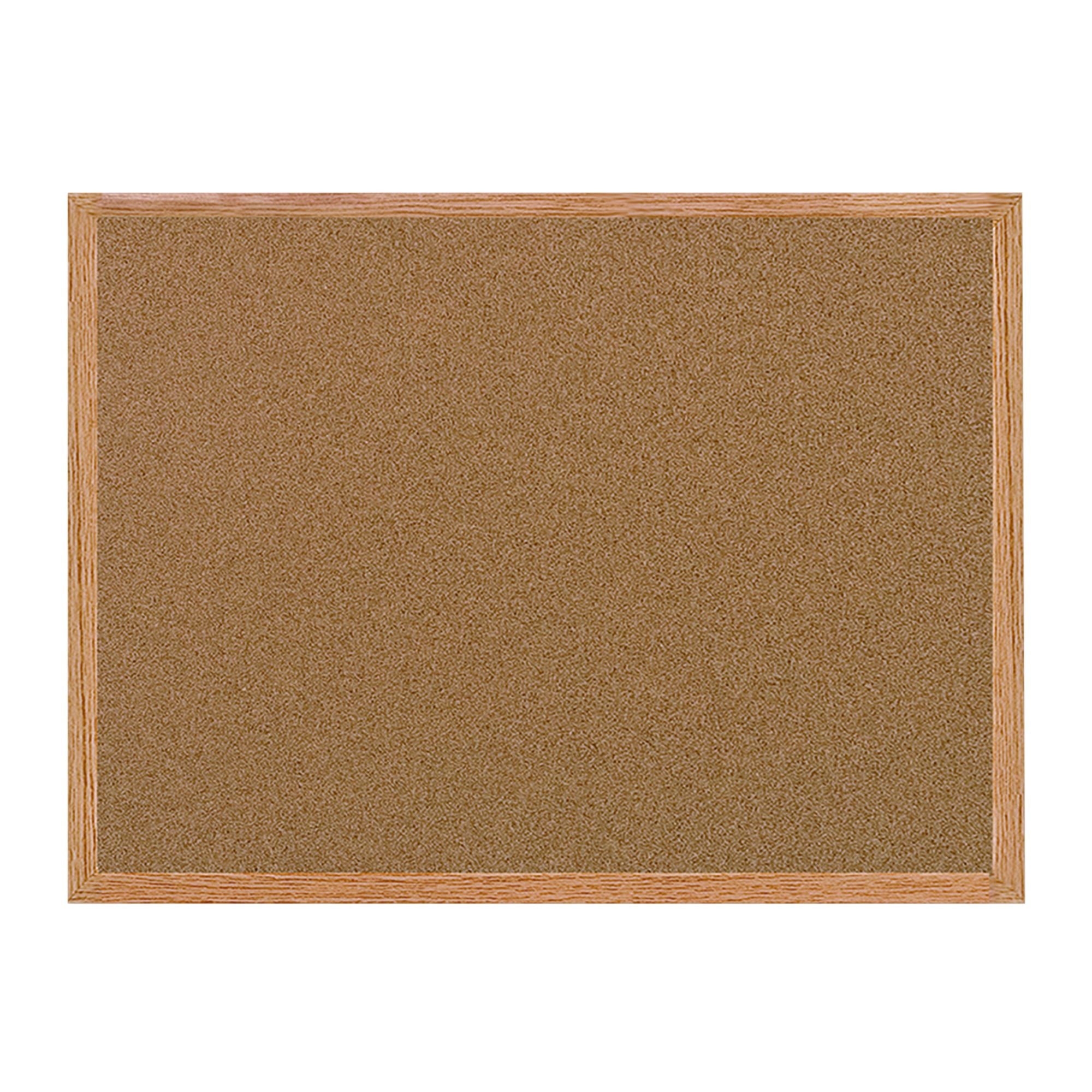 MasterVision Cork Bulletin Board, 18" x 24", Oak MDF Frame