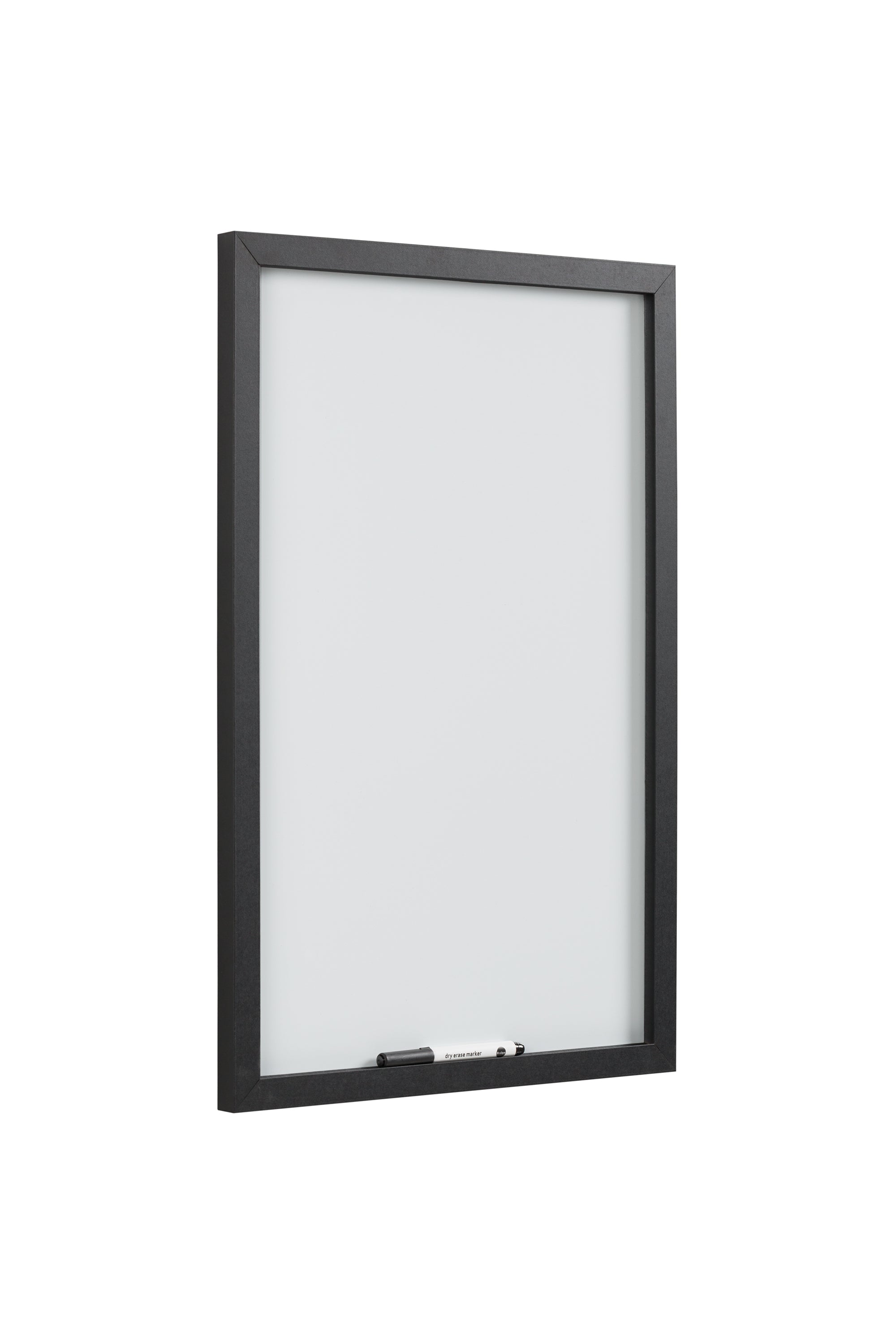 MasterVision Magnetic Dry-Erase Board, Black MDF Frame, 18" x 24"