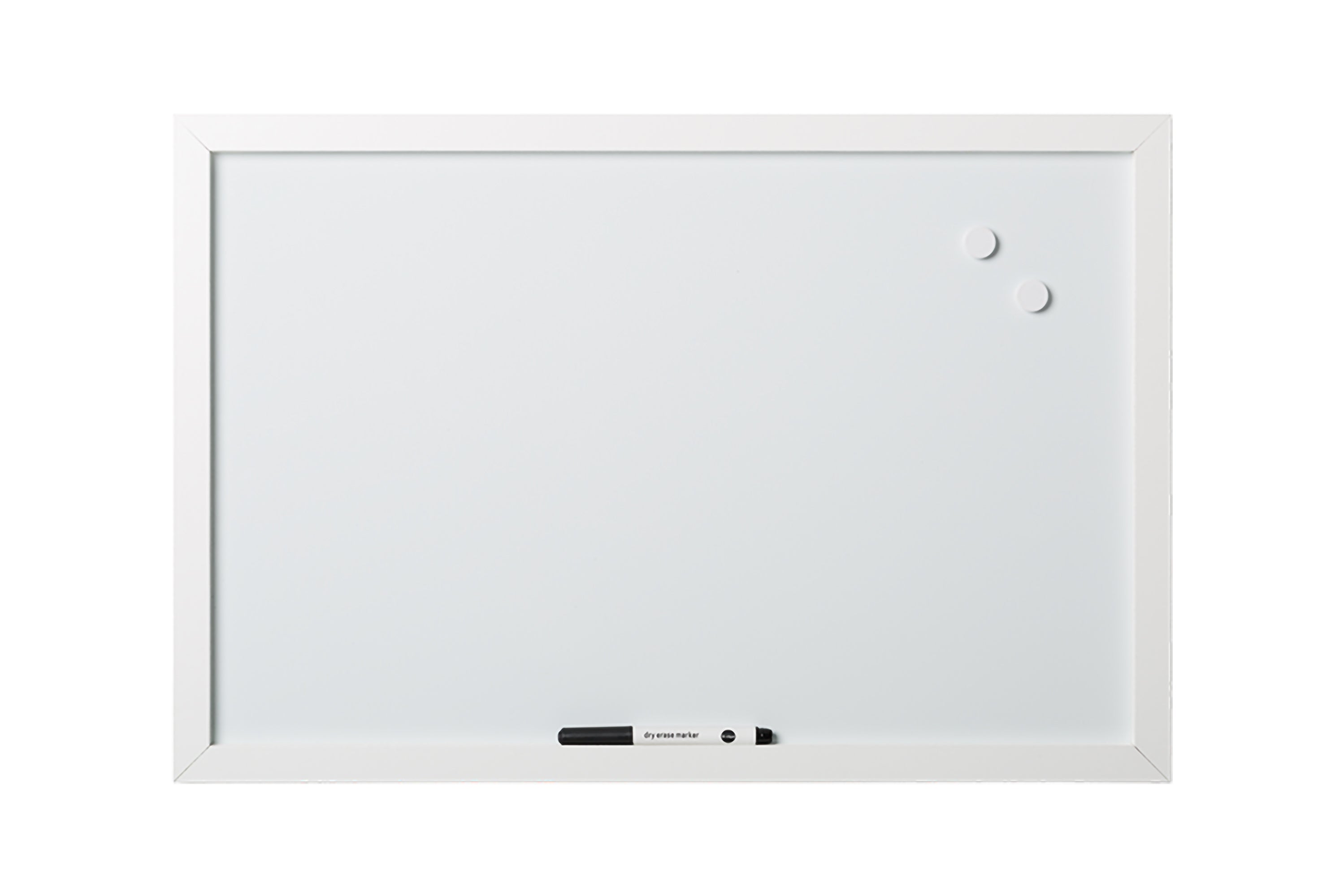 MasterVision Magnetic Dry-Erase Board, White MDF Frame, 18" x 24"