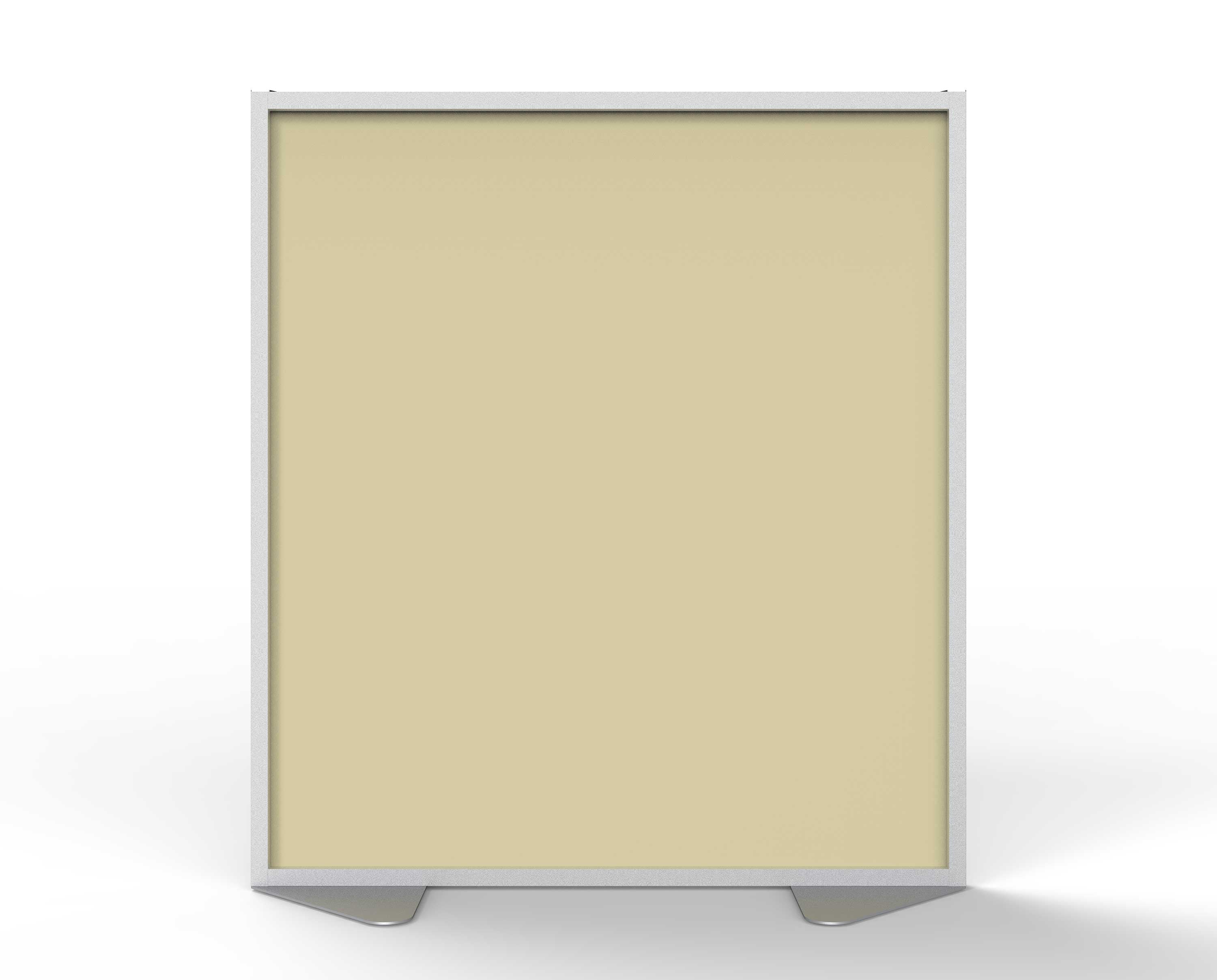 Ghent Floor Partition w/ Aluminum Frame and Full Panel Infill, Caramel Vinyl, 54"H x 48"W_1