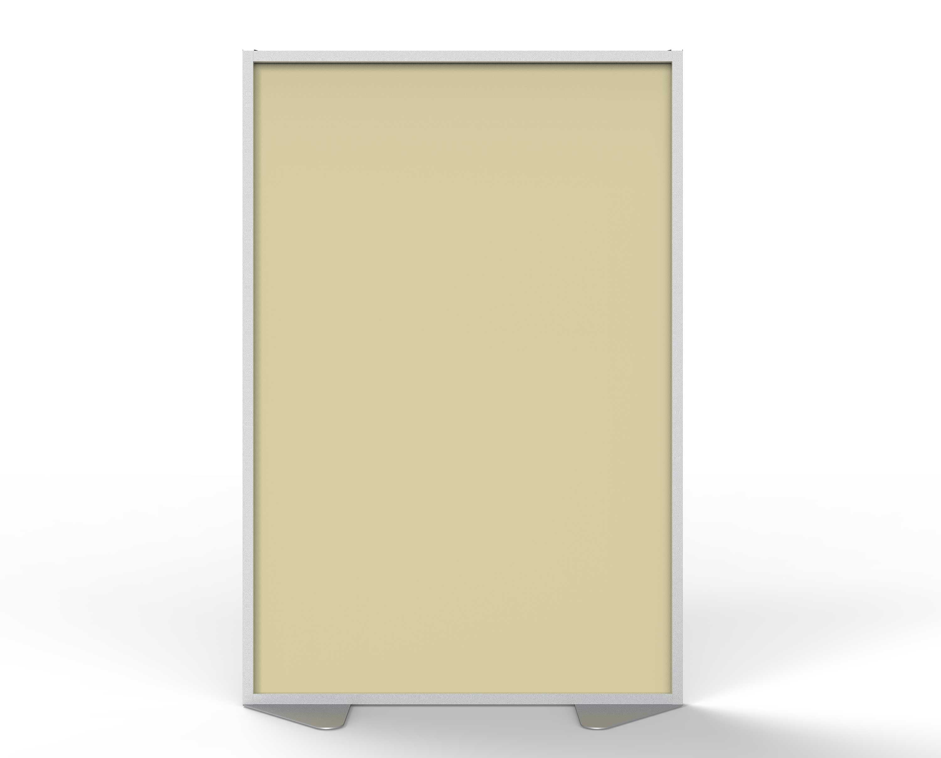 Ghent Floor Partition w/ Aluminum Frame and Full Panel Infill, Caramel Vinyl, 72"H x 48"W_1