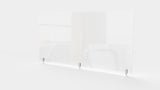 Ghent Partition Extender, Clear Thermoplastic w/ Screws, 30" H x 59" W_0