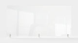 Ghent Partition Extender, Clear Thermoplastic w/ Screws, 30" H x 59" W_1