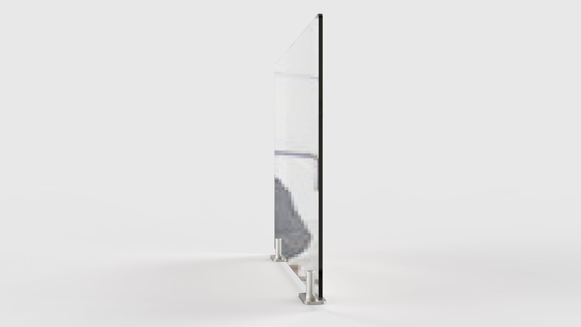 Ghent Partition Extender, Clear Thermoplastic w/ Tape, 18"H x 29"W_2