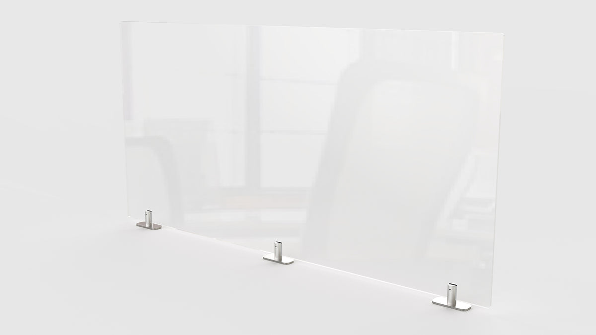 Ghent Partition Extender, Clear Thermoplastic w/ Tape, 30"H x 59"W_0