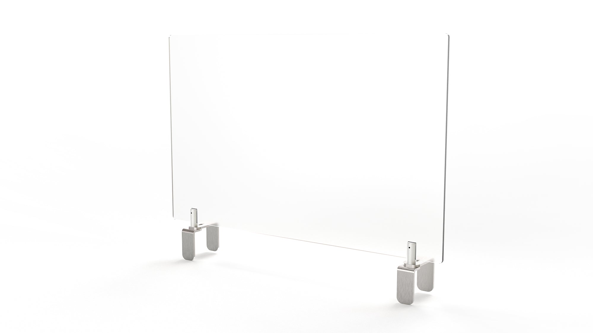 Ghent Partition Extender, Frosted Thermoplastic w/ Attached Clamp, 18"H x 29"W_0