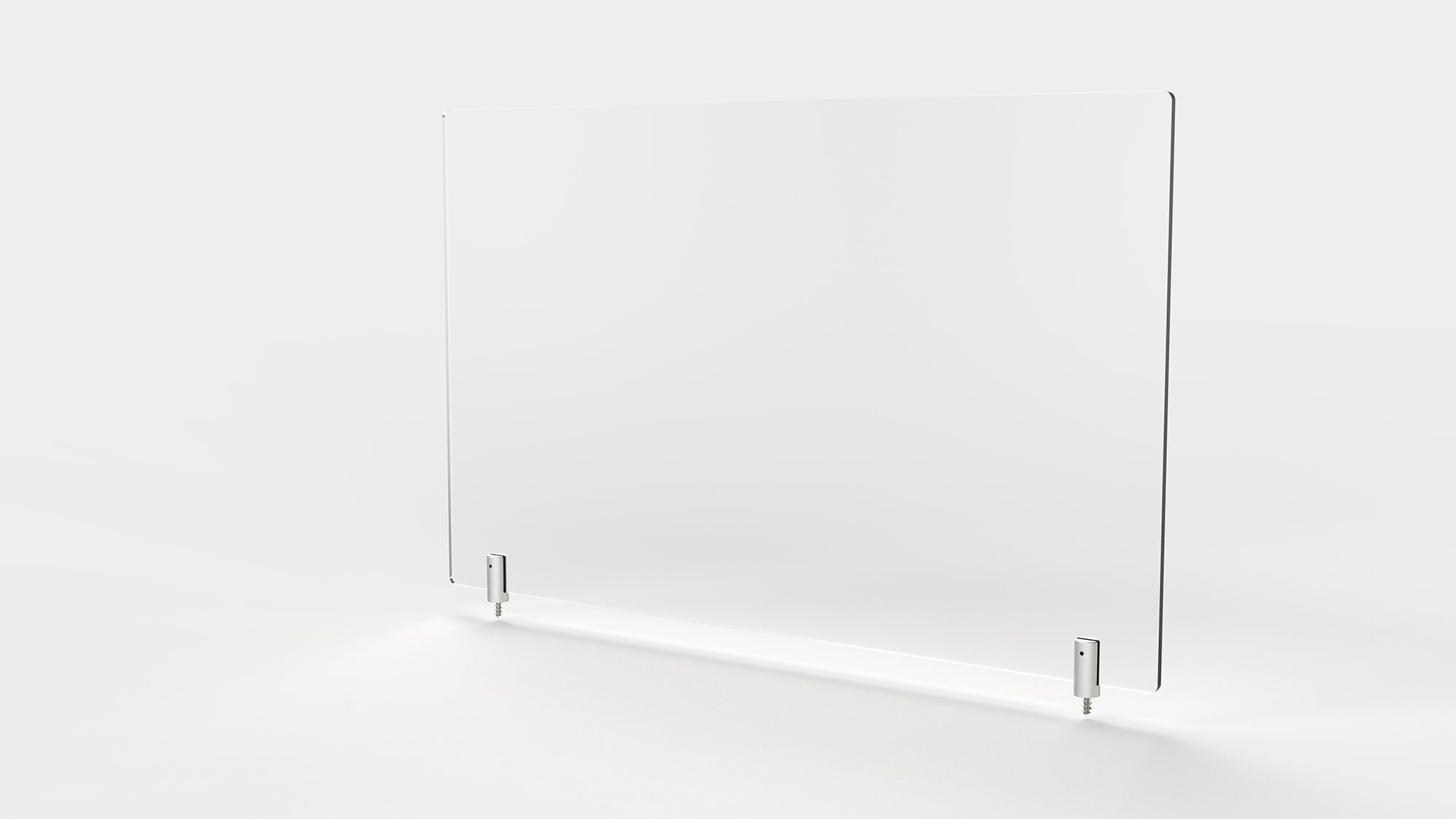 Ghent Partition Extender, Frosted Thermoplastic w/ Screws, 30"H x 29"W_0