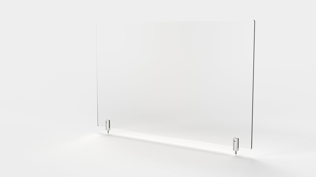 Ghent Partition Extender, Frosted Thermoplastic w/ Screws, 30"H x 42"W_0