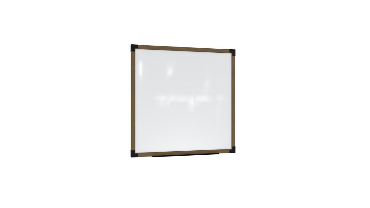 Ghent Prest Wall Whiteboard, Magnetic, Driftwood Oak   Frame, 4'H x 4'W_0
