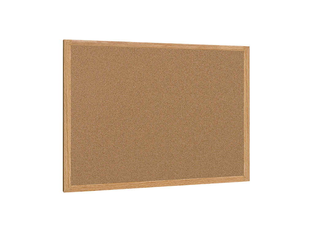 MasterVision Earth Cork Bulletin Board, 48" x 72", Oak MDF Frame