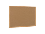 MasterVision Earth Cork Bulletin Board, 24" x 36", Oak MDF Frame