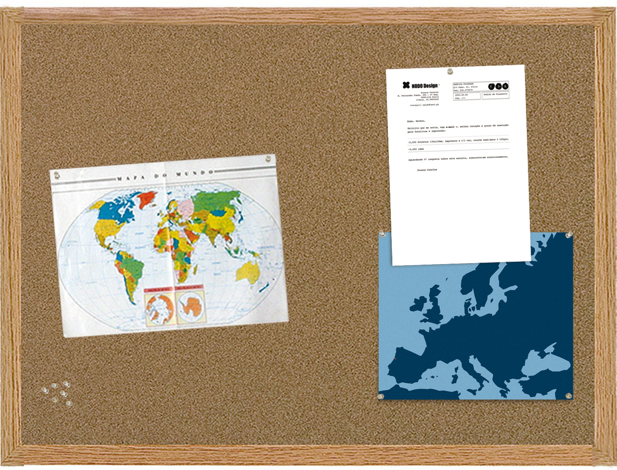 MasterVision Earth Cork Bulletin Board, 48" x 72", Oak MDF Frame