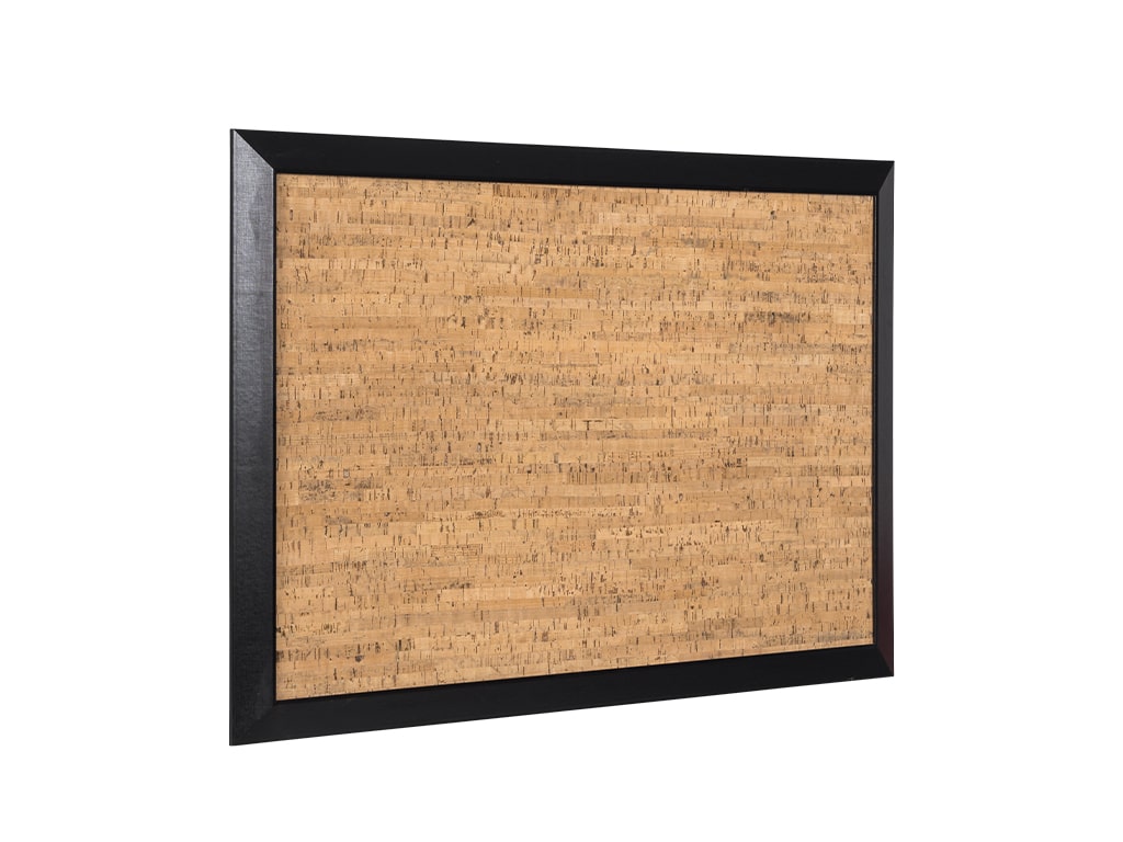 MasterVision Kamashi Cork Bulletin Board, Black MDF Frame, 24" x 36"