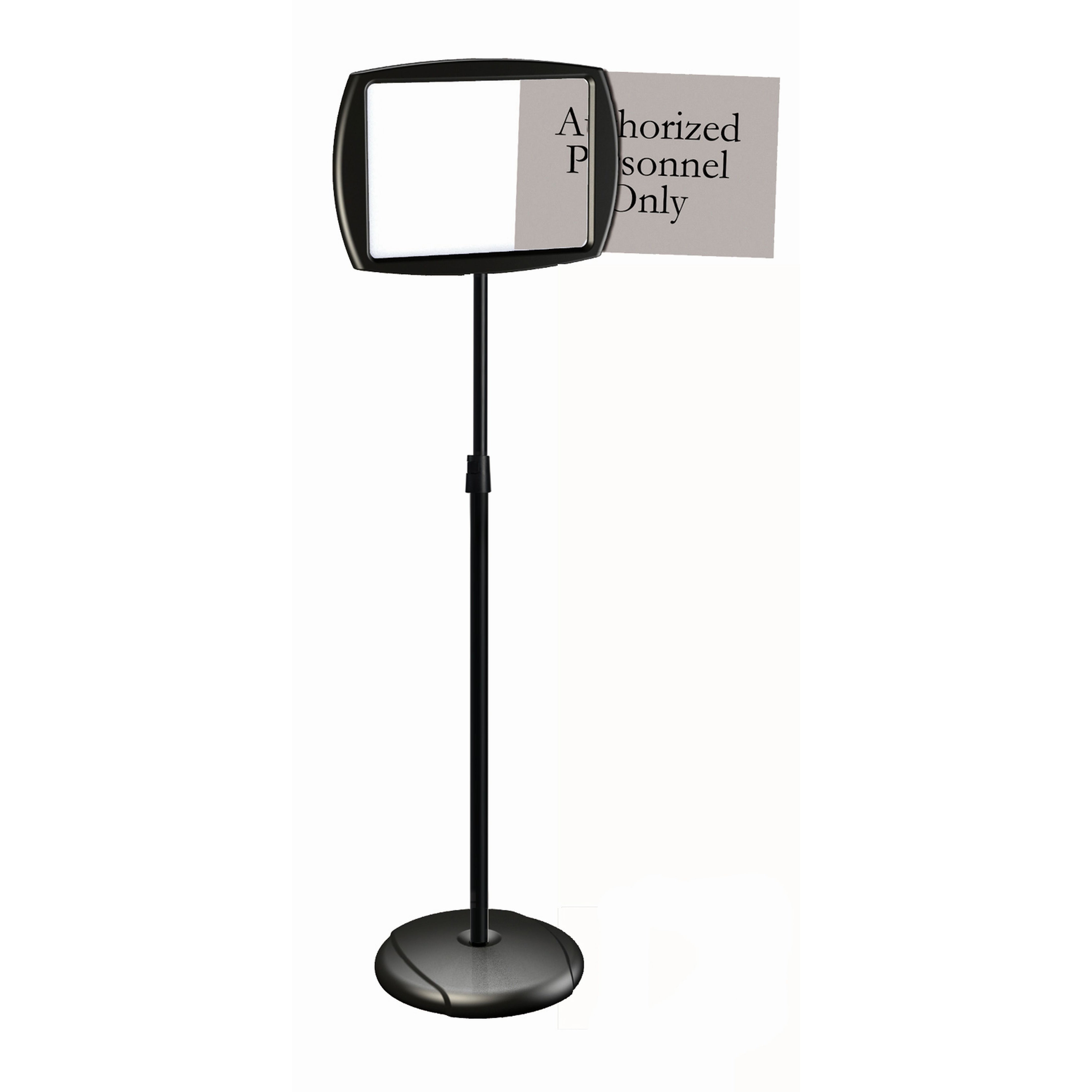 MasterVision Rectangular Dry-Erase Sign Stand with Inserts, 15"  x 10.6", Black