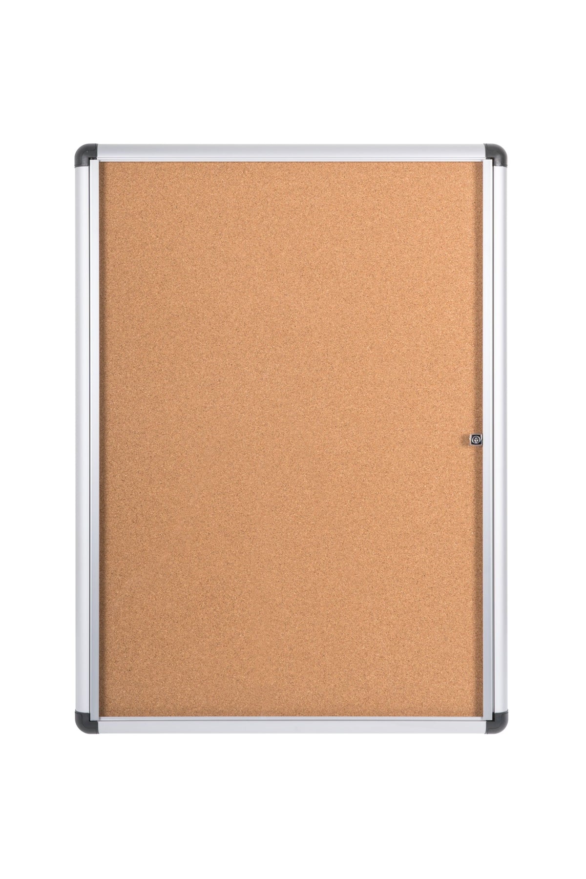 MasterVision Slim Line Cork Bulletin Enclosed Board Cabinet,Single Swing Door, 28"  x 38"
