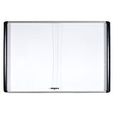 MasterVision MVI Magnetic Porcelain Dry-Erase Enclosed Board Cabinet, Two Sliding Glass Doors, 47"  x 72", Aluminum Frame