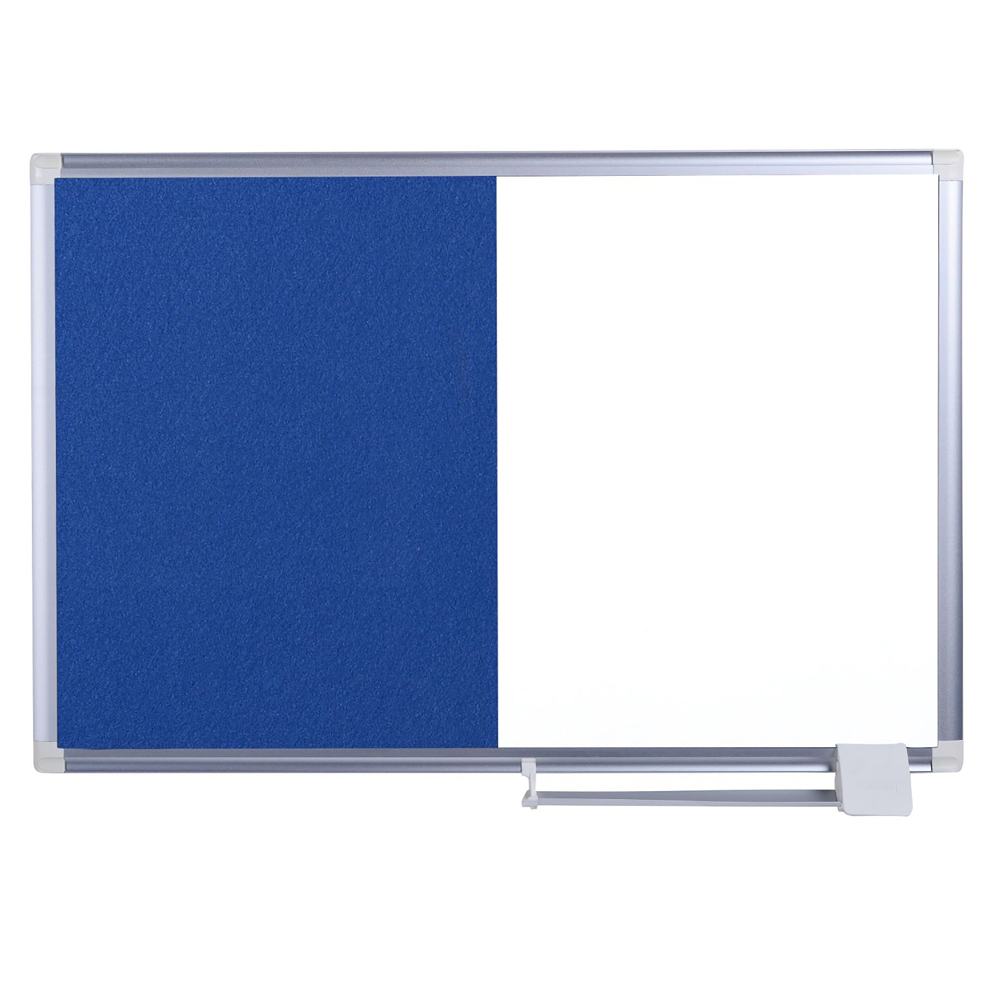 MasterVision NewGen Combo Board, Magnetic Dry-Erase and Blue Felt, 48" x 72", Aluminum Frame