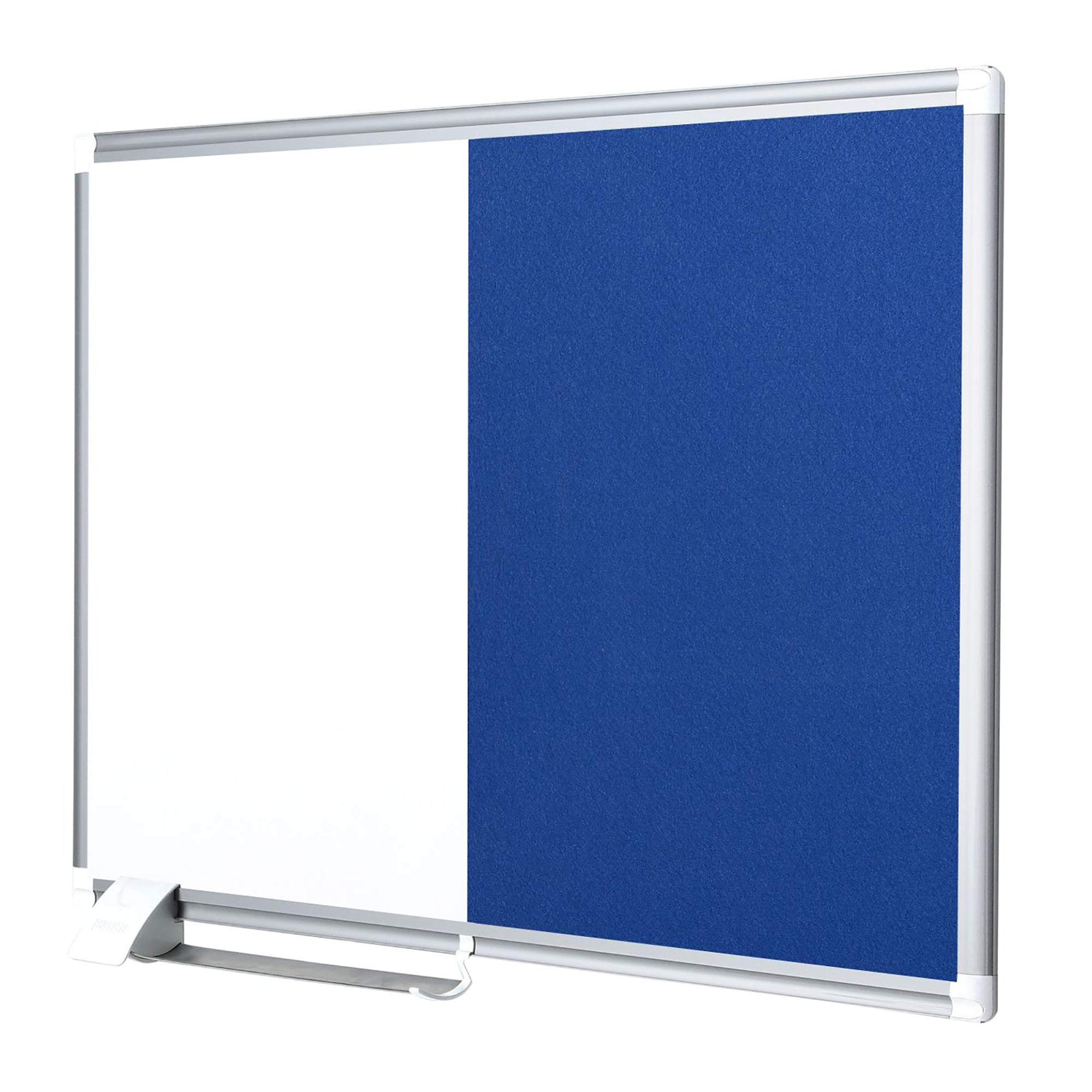 MasterVision NewGen Combo Board, Magnetic Dry-Erase and Blue Felt, 24" x 36", Aluminum Frame