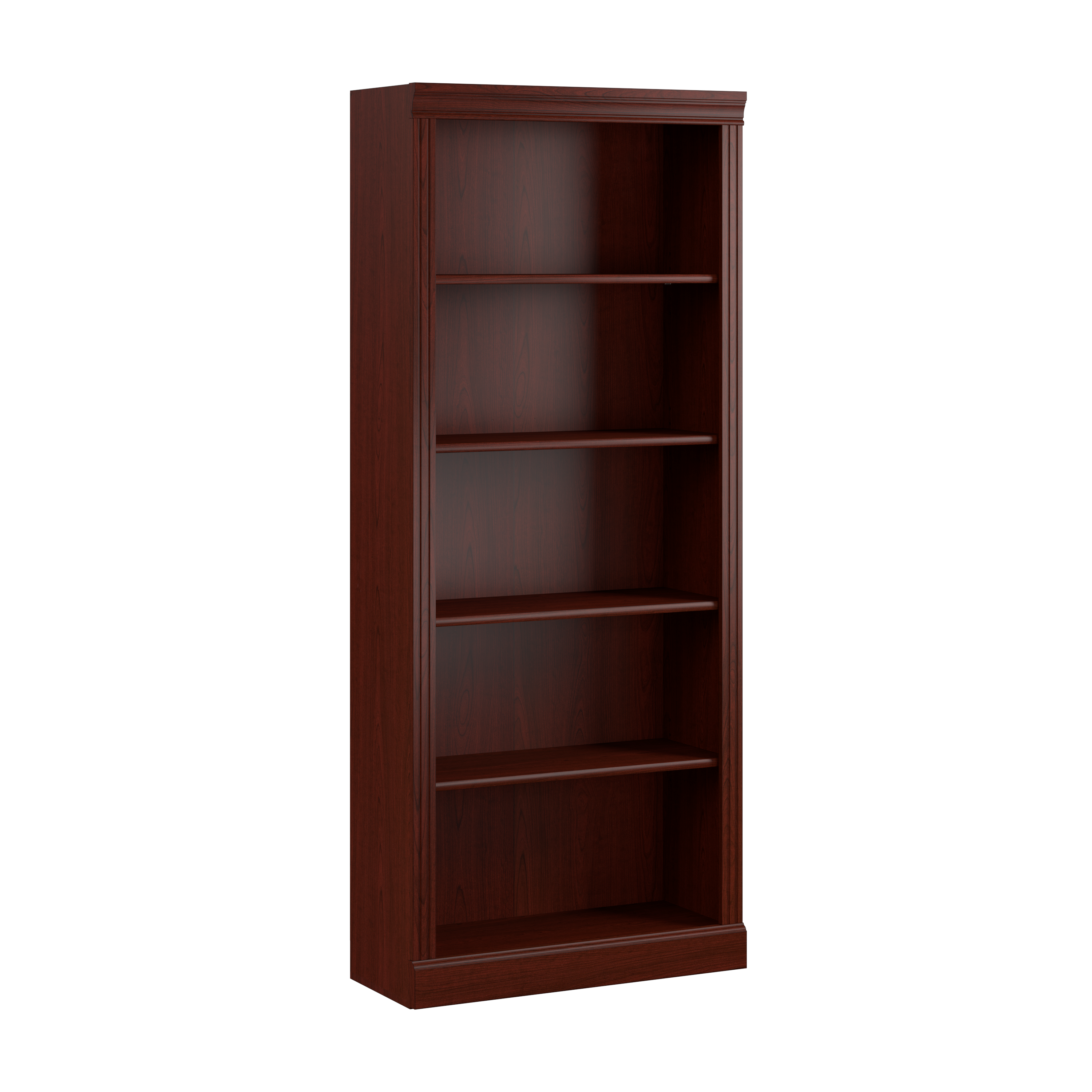 Bush Business Furniture Arlington Tall 5 Shelf Bookcase | Harvest Cherry_0