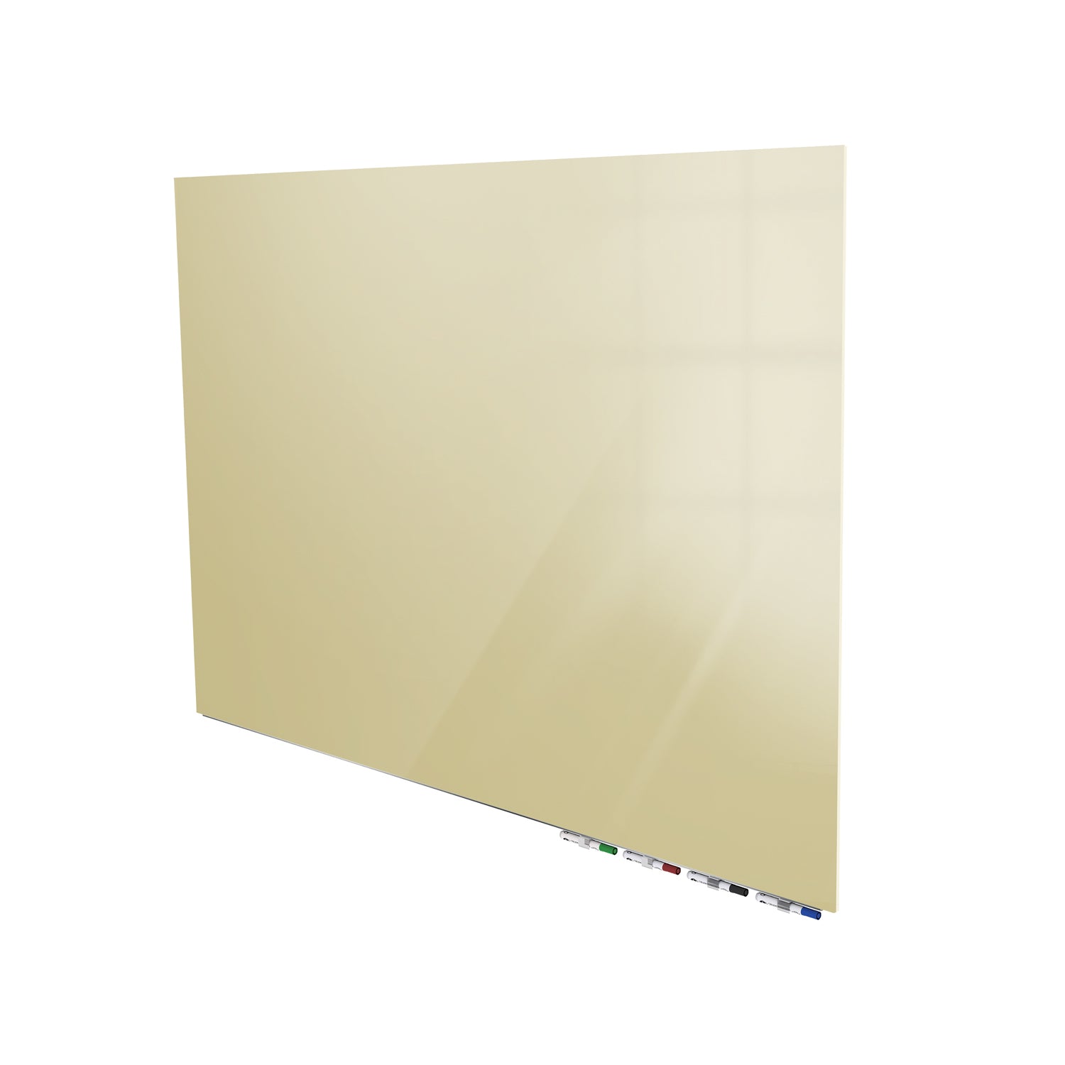 Ghent Aria Low Profile Glassboard, Non-magnetic, 4'H x 10'W, Horizontal, Beige_1