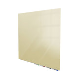 Ghent Aria Low Profile Glassboard, Magnetic, 4'H x 4'W, Square, Beige_0