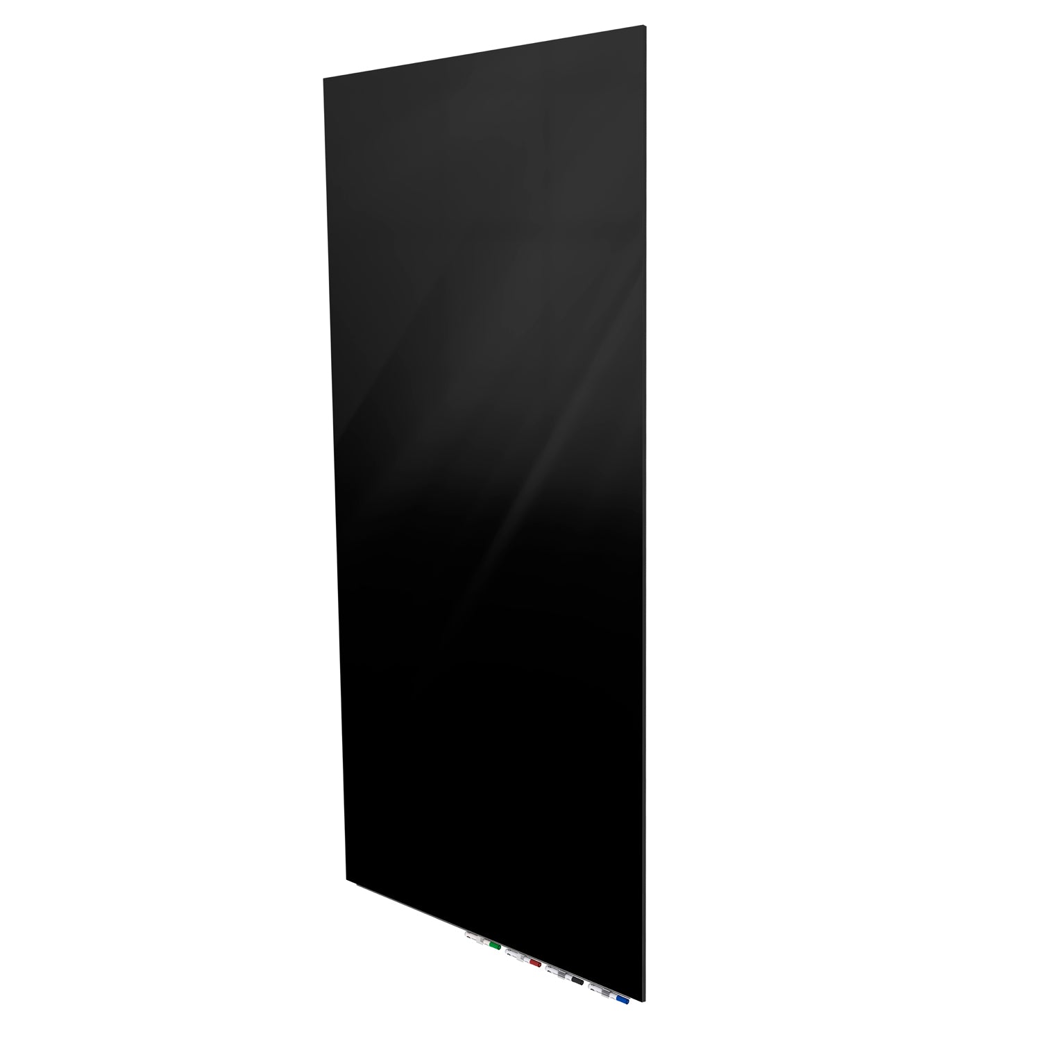 Ghent Aria Low Profile Glassboard, Magnetic, 10'H x 4'W, Vertical, Black_1