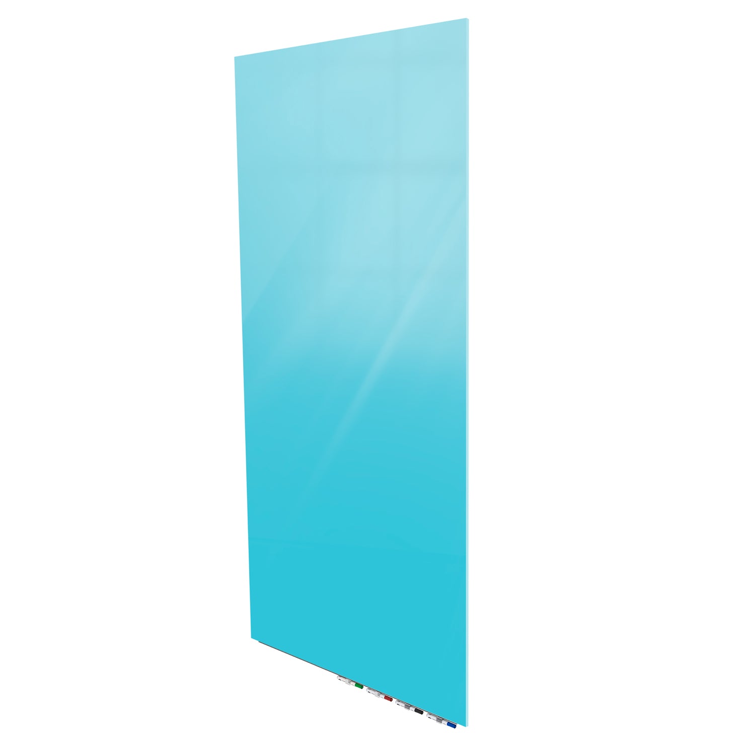 Ghent Aria Low Profile Glassboard, Magnetic, 10'H x 4'W, Vertical, Blue_0