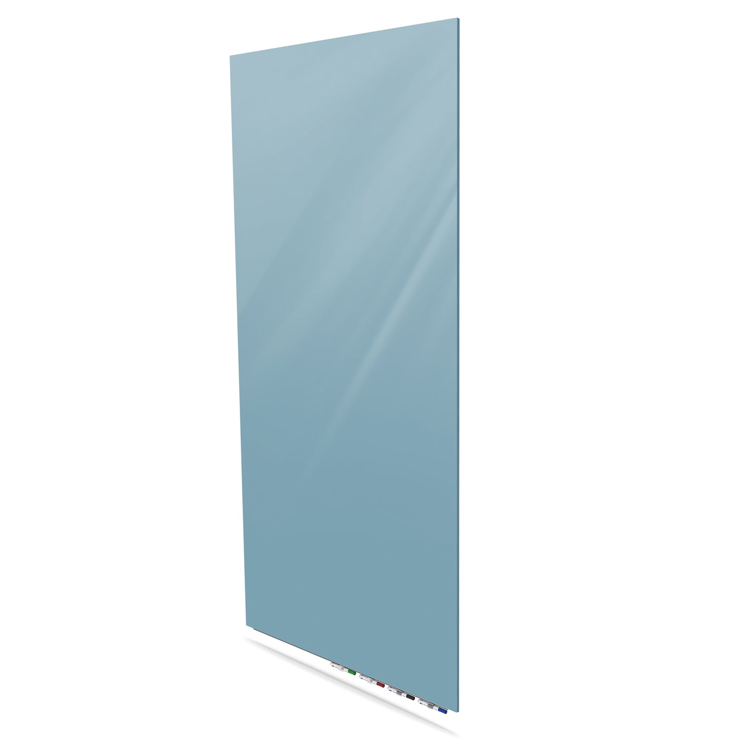 Ghent Aria Low Profile Glassboard, Magnetic, 10'H x 4'W, Vertical, Denim_2