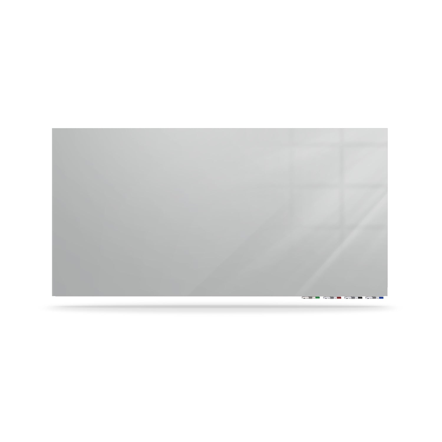 Ghent Aria Low Profile Glassboard, Magnetic, 2'H x 3'W, Horizontal, Gray_0