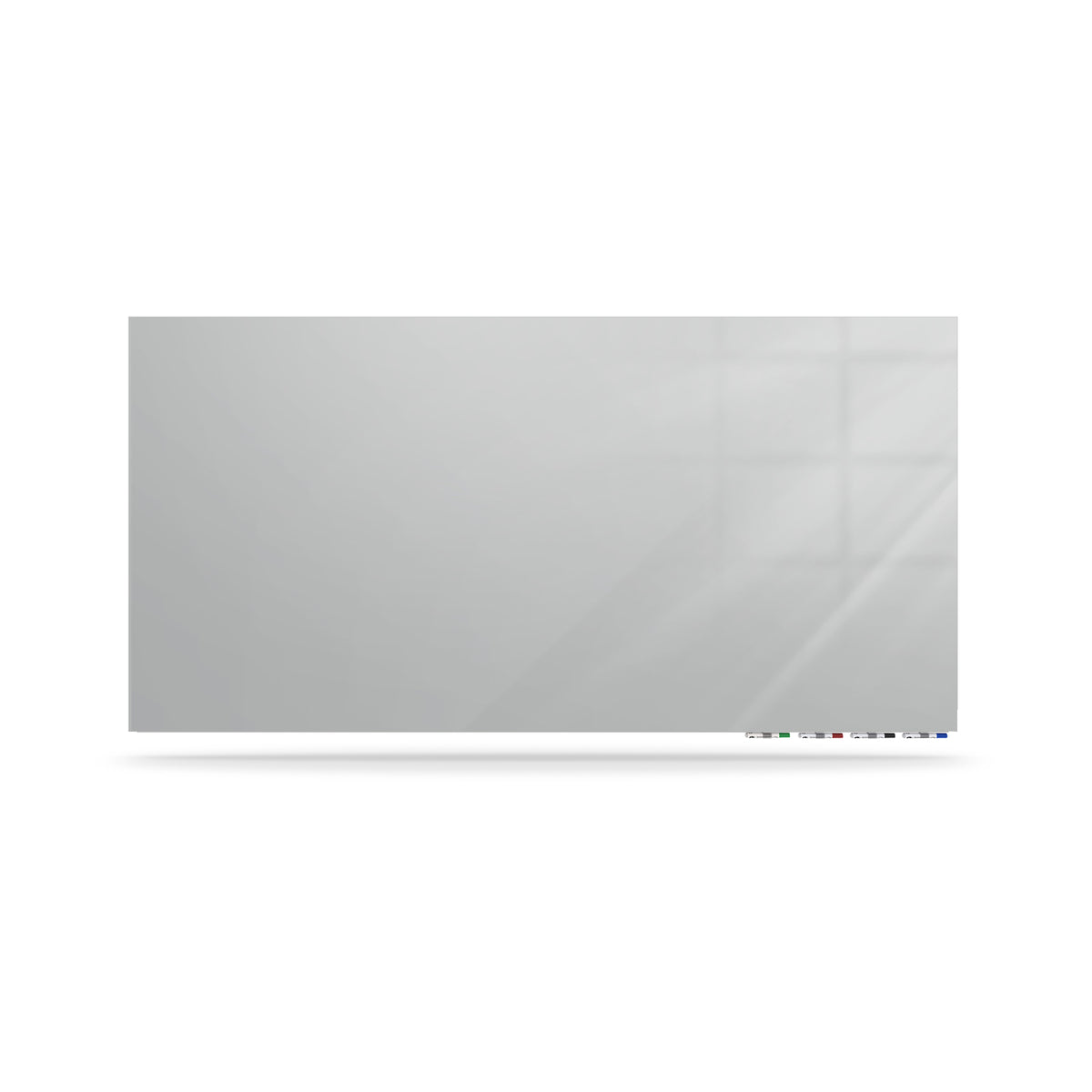 Ghent Aria Low Profile Glassboard, Magnetic, 4'H x 6'W, Horizontal, Gray_0