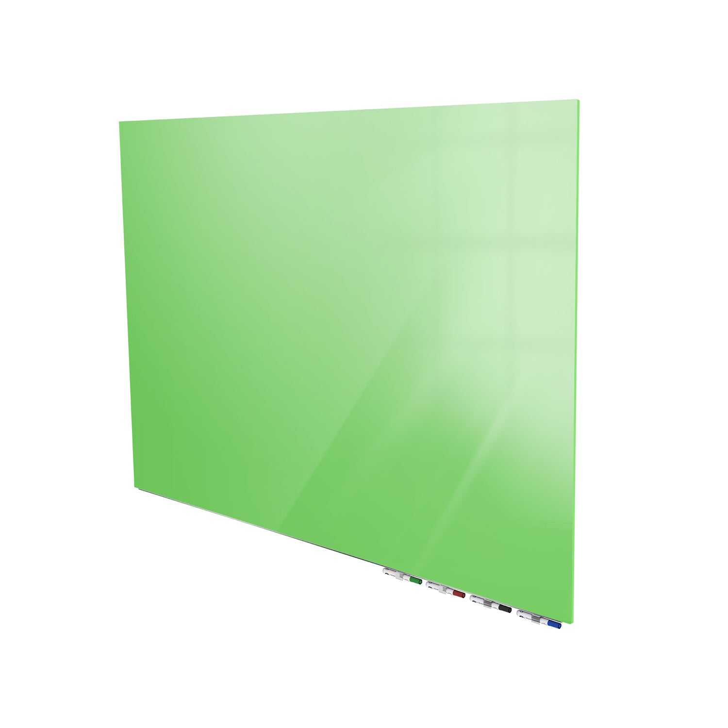 Ghent Aria Low Profile Glassboard, Magnetic, 4'H x 5'W, Horizontal, Green_1