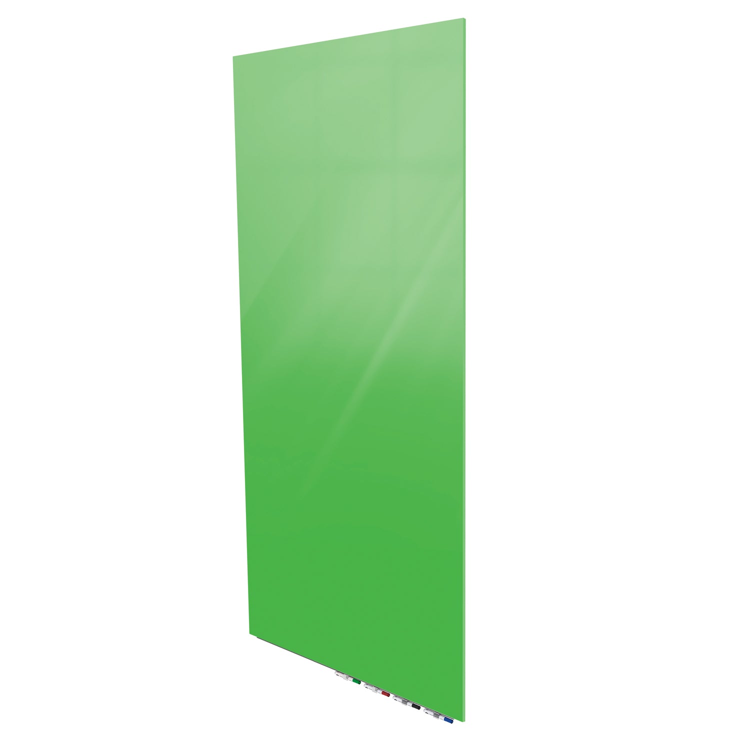 Ghent Aria Low Profile Glassboard, Magnetic, 10'H x 4'W, Vertical, Green_1