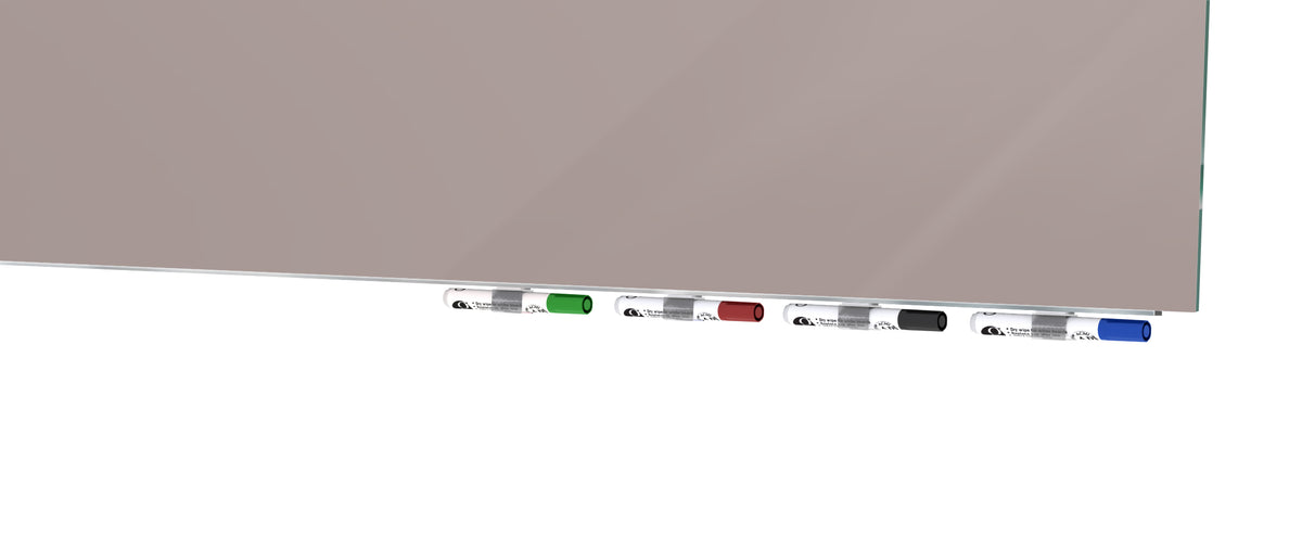 Ghent Aria Low Profile Glassboard, Magnetic, 4'H x 10'W, Horizontal, Lilac Gray_0