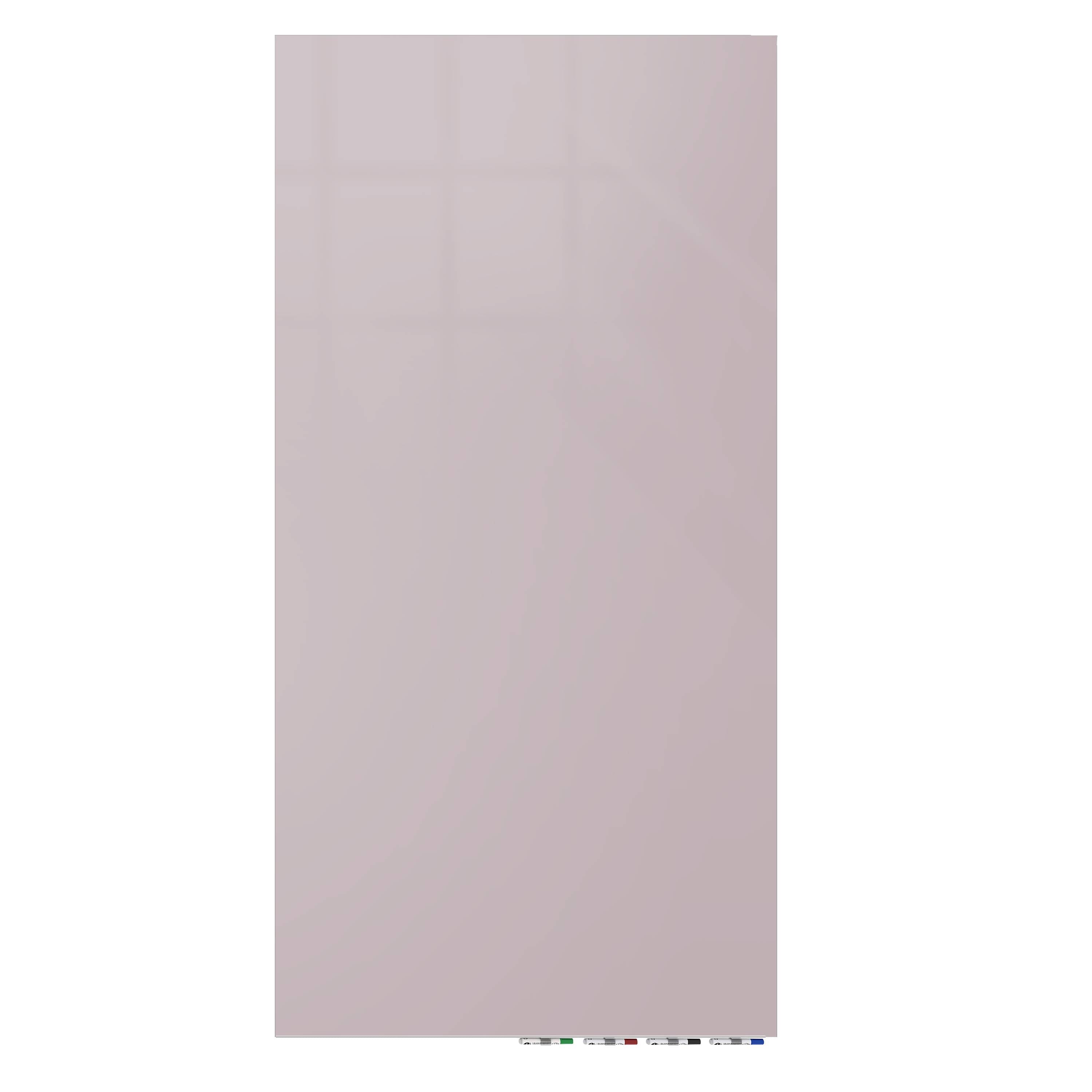 Ghent Aria Low Profile Glassboard, Magnetic, 10'H x 4'W, Vertical, Lilac Gray_0