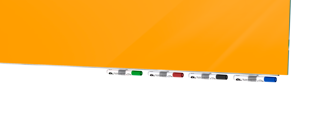 Ghent Aria Low Profile Glassboard, Magnetic, 4'H x 6'W, Horizontal, Marigold_0