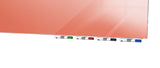 Ghent Aria Low Profile Glassboard, Magnetic, 4'H x 5'W, Horizontal, Peach_2