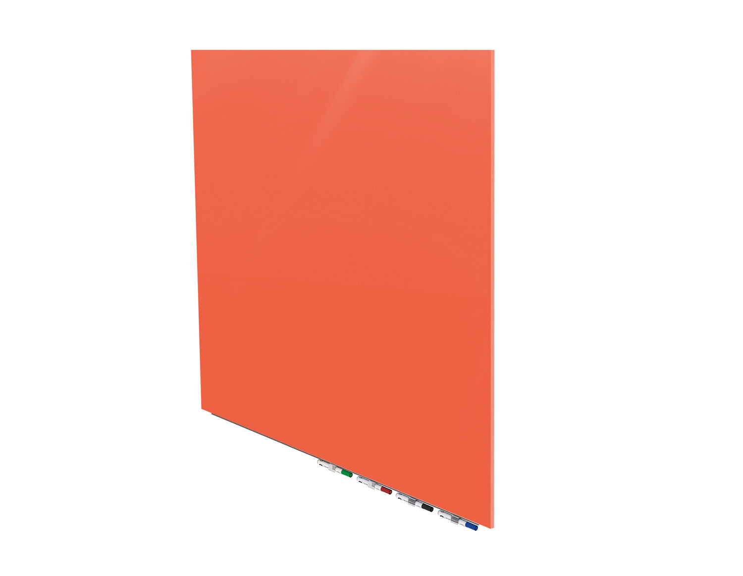 Ghent Aria Low Profile Glassboard, Non-magnetic, 4'H x 4'W, Square, Peach_1