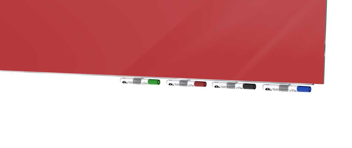 Ghent Aria Low Profile Glassboard, Magnetic, 2'H x 3'W, Horizontal, Rose_0