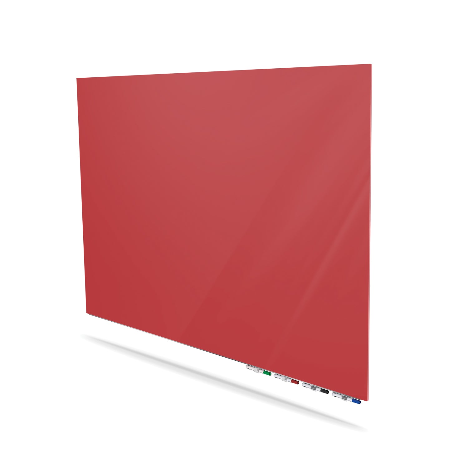 Ghent Aria Low Profile Glassboard, Magnetic, 2'H x 3'W, Horizontal, Rose_2