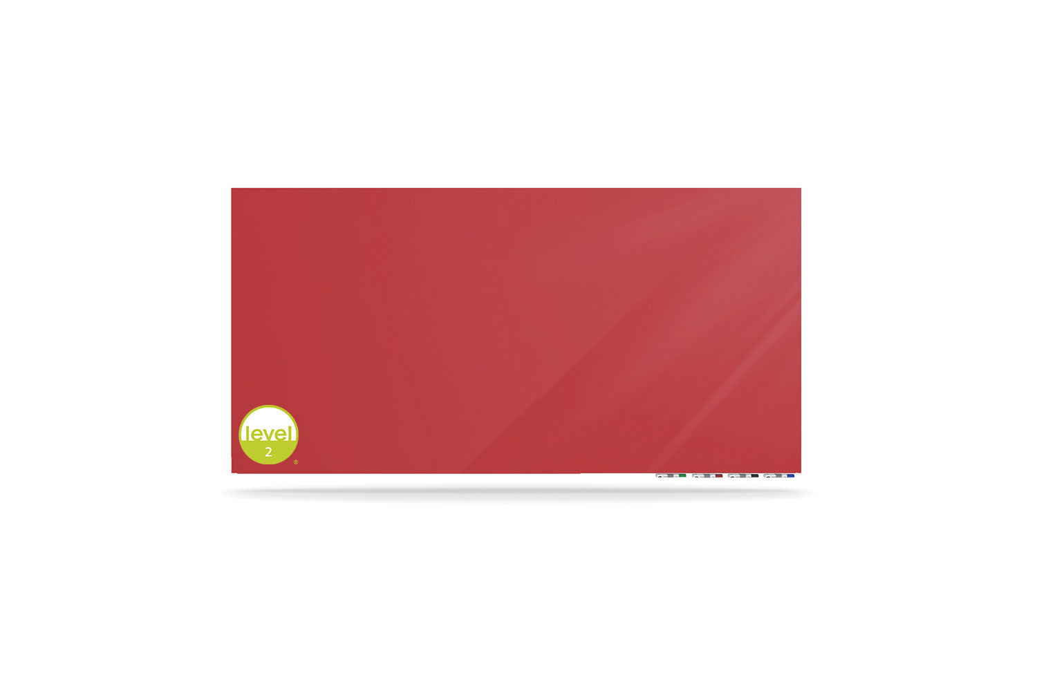 Ghent Aria Low Profile Glassboard, Magnetic, 2'H x 3'W, Horizontal, Rose_1