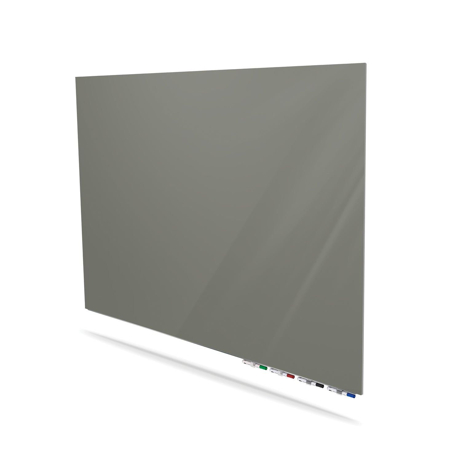 Ghent Aria Low Profile Glassboard, Magnetic, 2'H x 3'W, Horizontal, Smoke_3