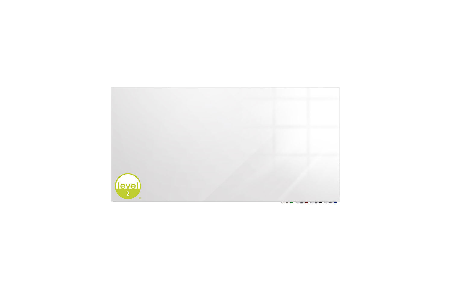 Ghent Aria Low Profile Glassboard, Magnetic, 4'H x 6'W, Horizontal, White_0