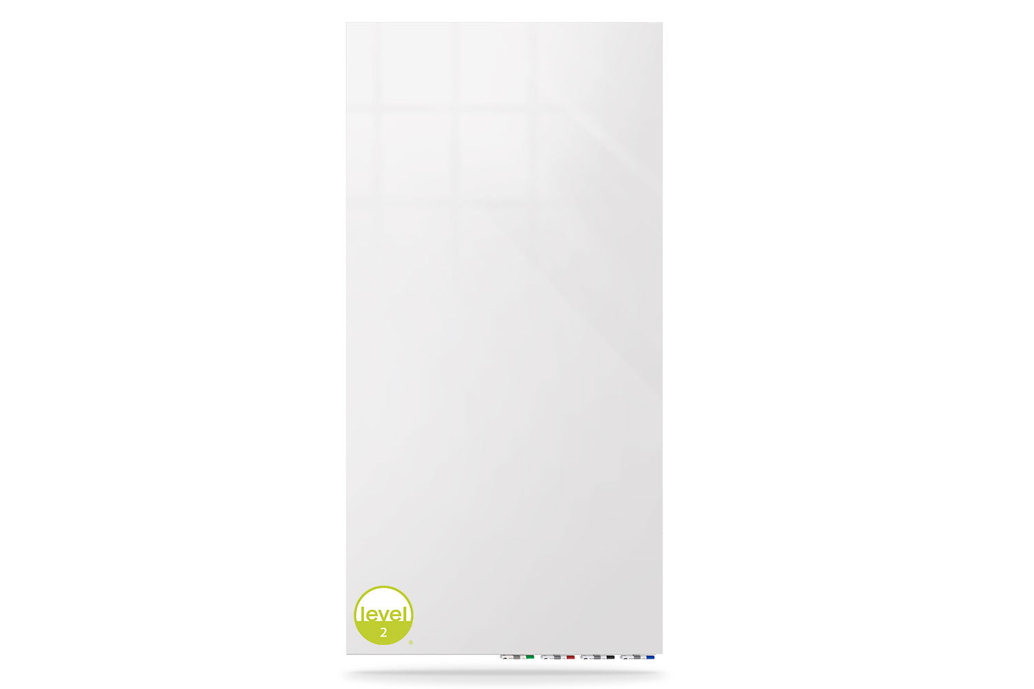 Ghent Aria Low Profile Glassboard, Magnetic, 4'H x 3'W, Vertical, White_0