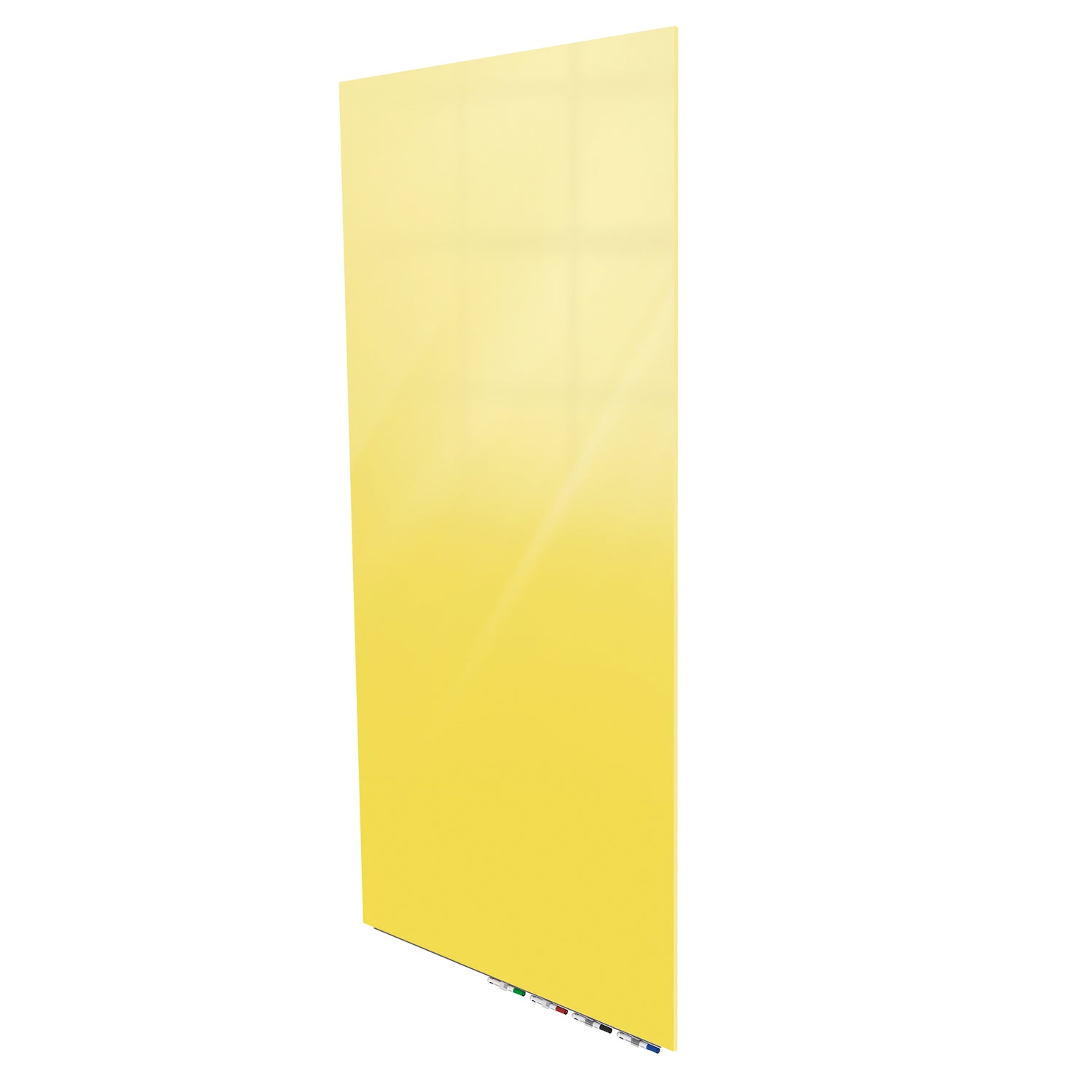 Ghent Aria Low Profile Glassboard, Magnetic, 10'H x 4'W, Vertical, Yellow_0