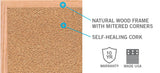 Ghent Natural Cork Bulletin Board w/ Wood Frame, 4'H x 8'W_2