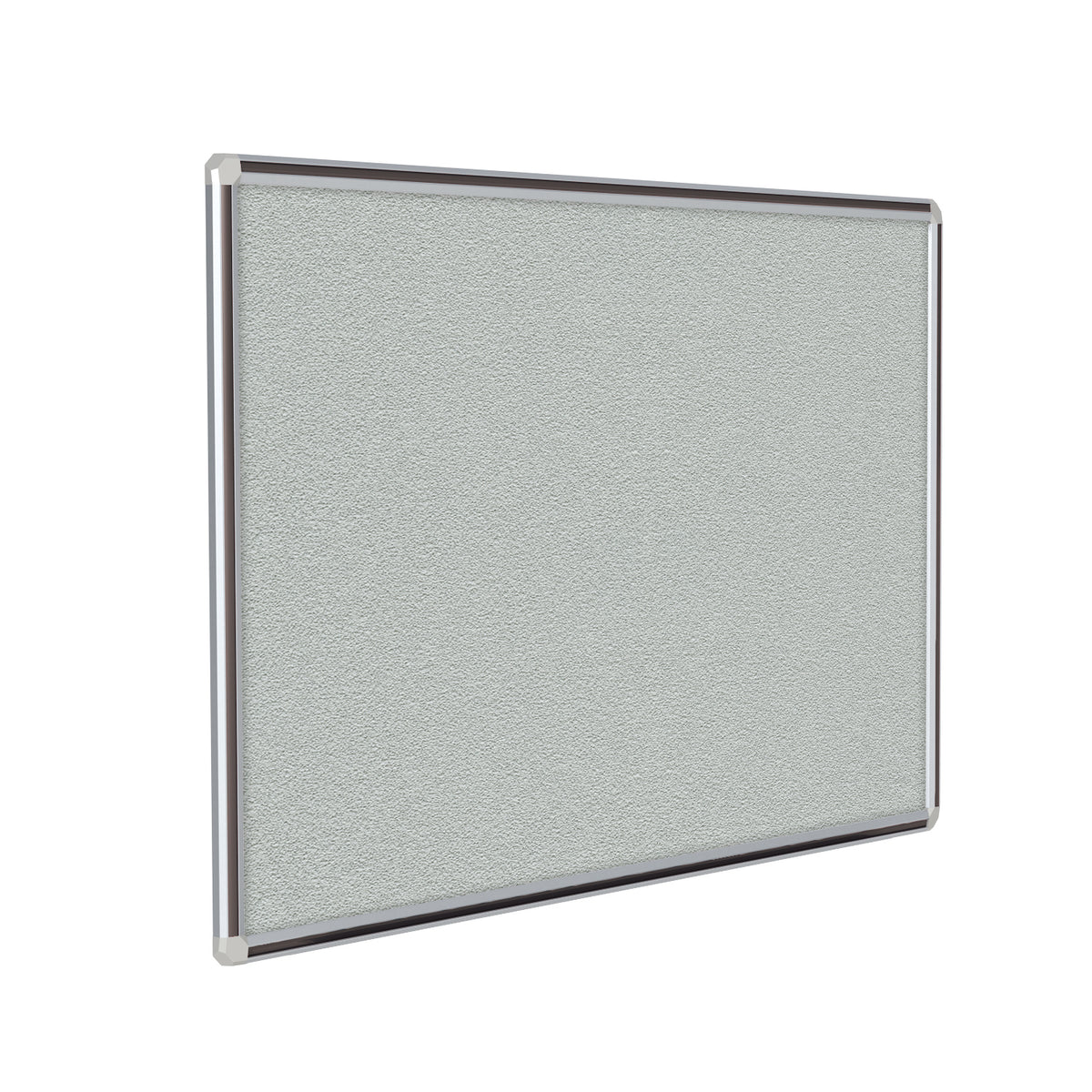 Ghent Vinyl Bulletin Board w/ DecoAurora Aluminum Frame, 4'H x 10'W, Black_1