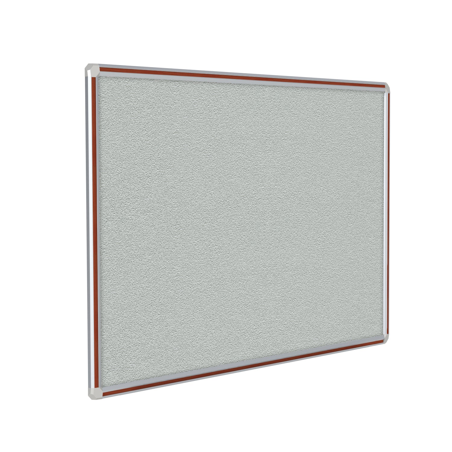 Ghent Vinyl Bulletin Board w/ DecoAurora Aluminum Frame, 3'H x 4'W, Cherry_1