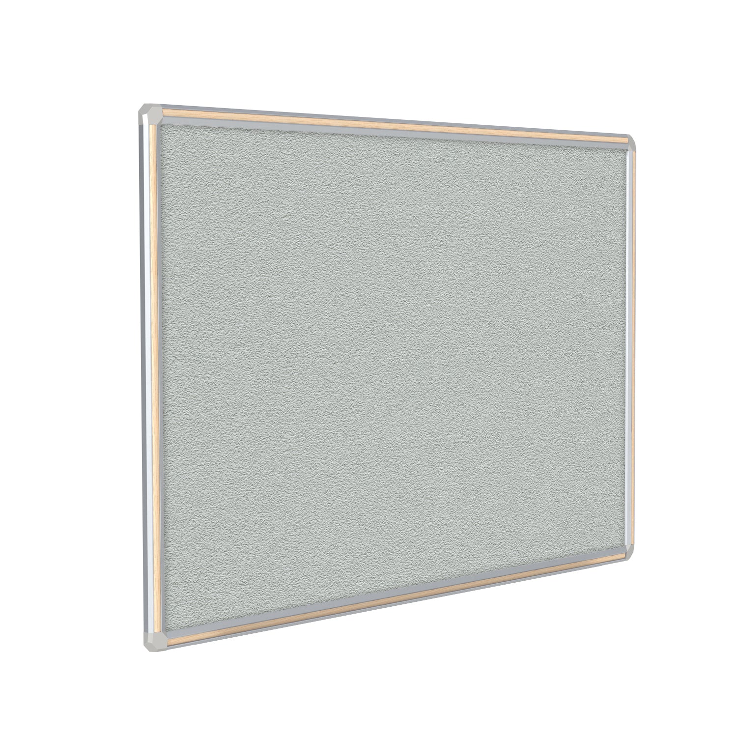 Ghent Vinyl Bulletin Board w/ DecoAurora Aluminum Frame, 3'H x 4'W, Light Maple_1