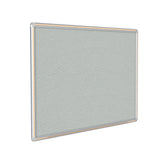 Ghent Vinyl Bulletin Board w/ DecoAurora Aluminum Frame, 4'H x 12'W, Light Maple_1